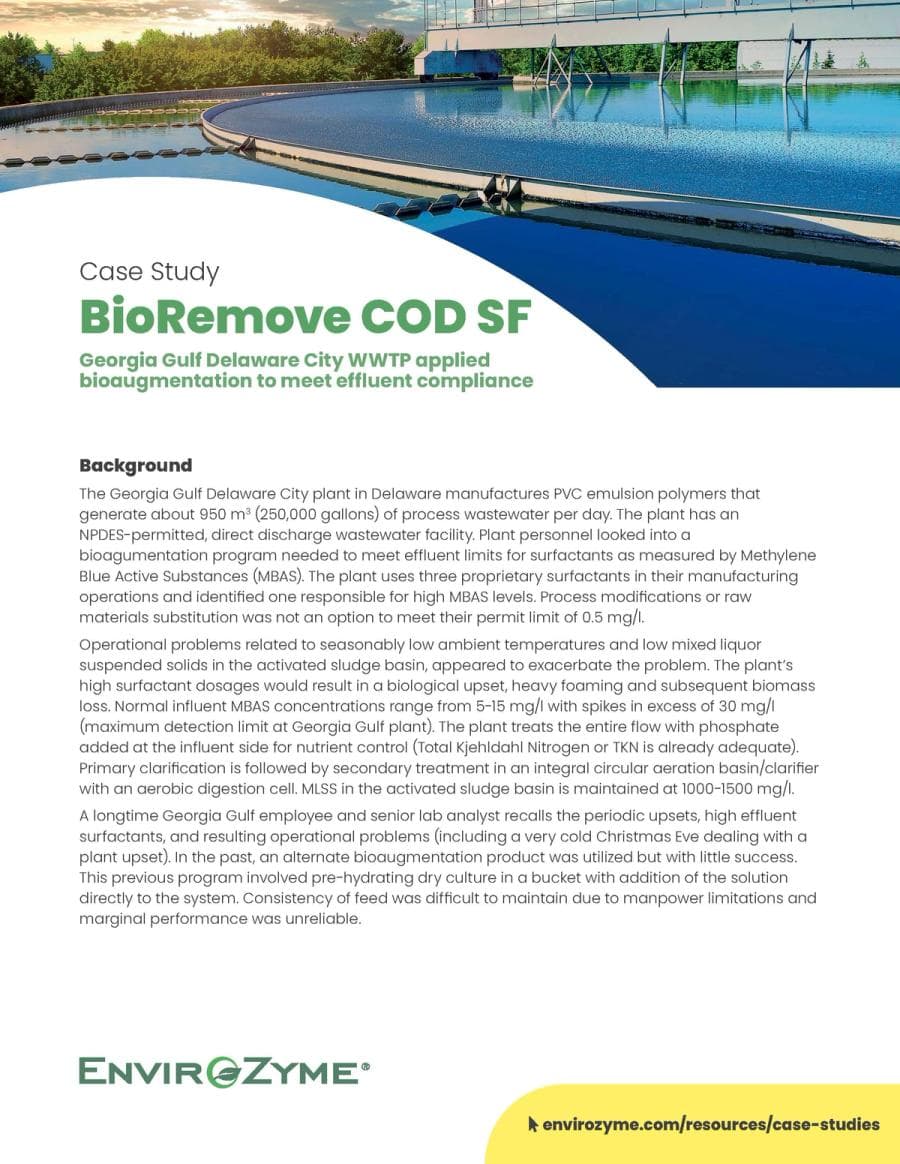 BioRemove COD SF Case Study Sheet