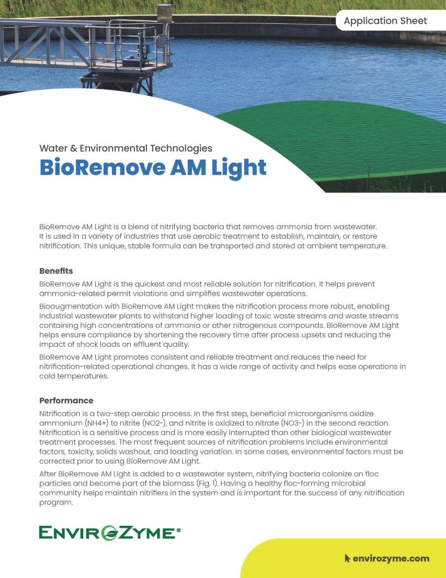 BioRemove AM Light Application Sheet