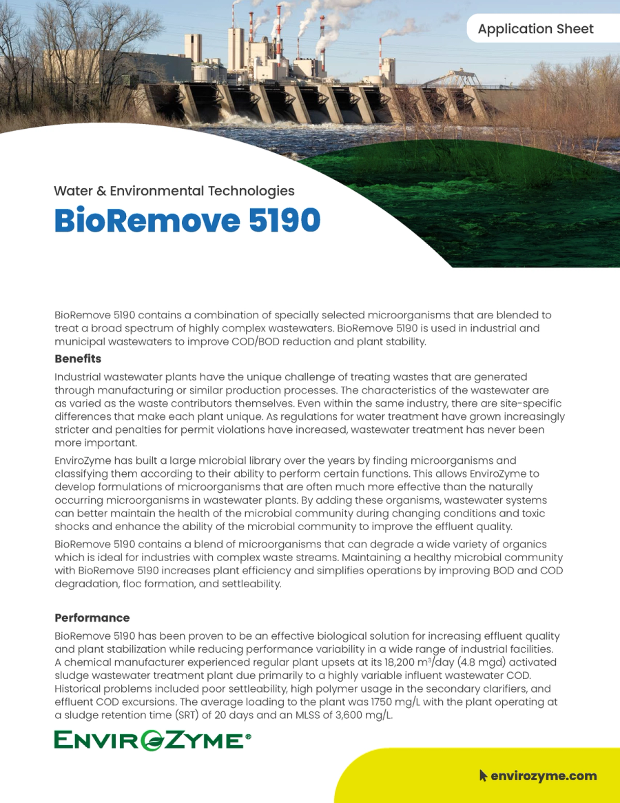 BioRemove 5190 Application Sheet