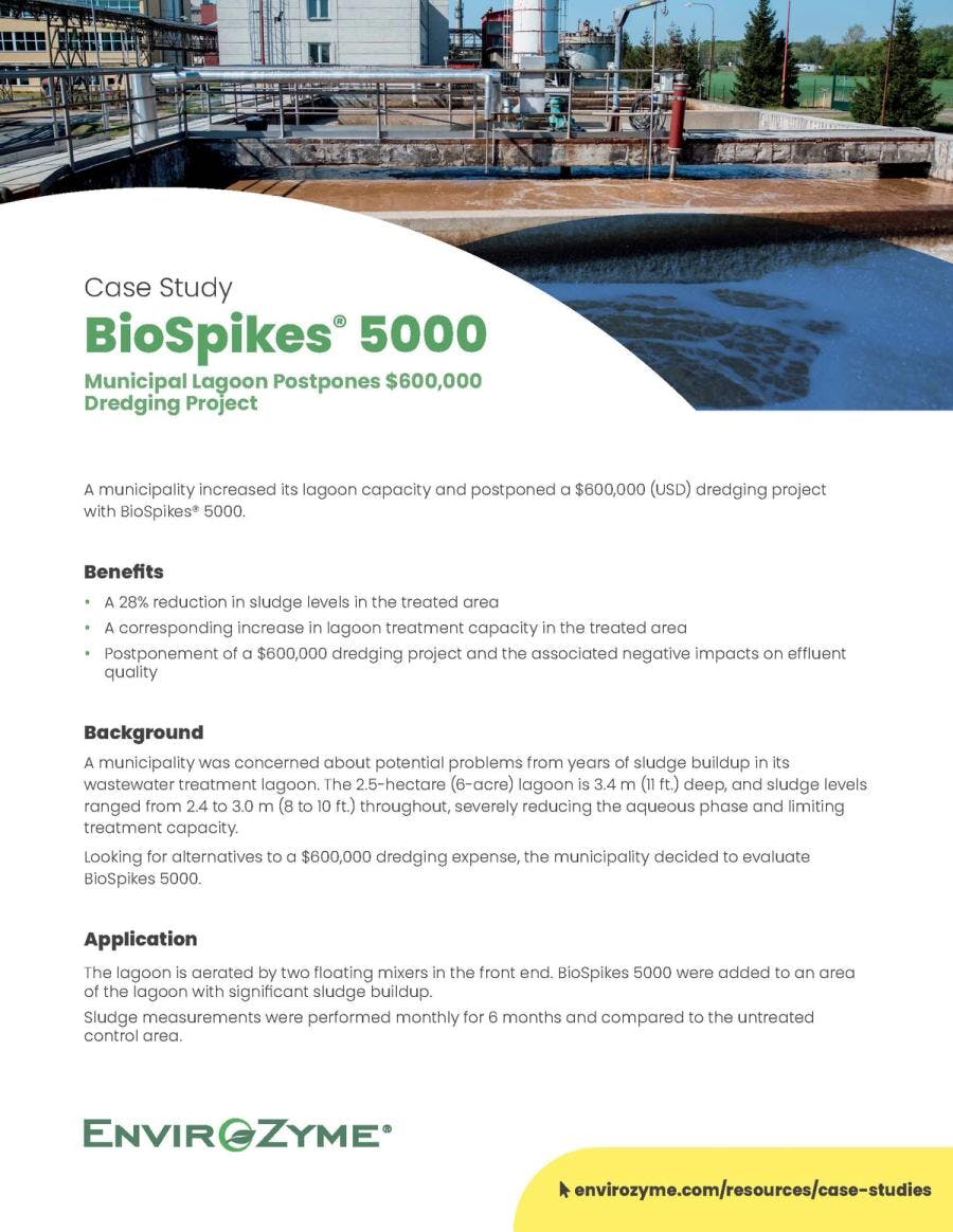 BioSpikes 5000 Case Study - Municipal: 60 Days