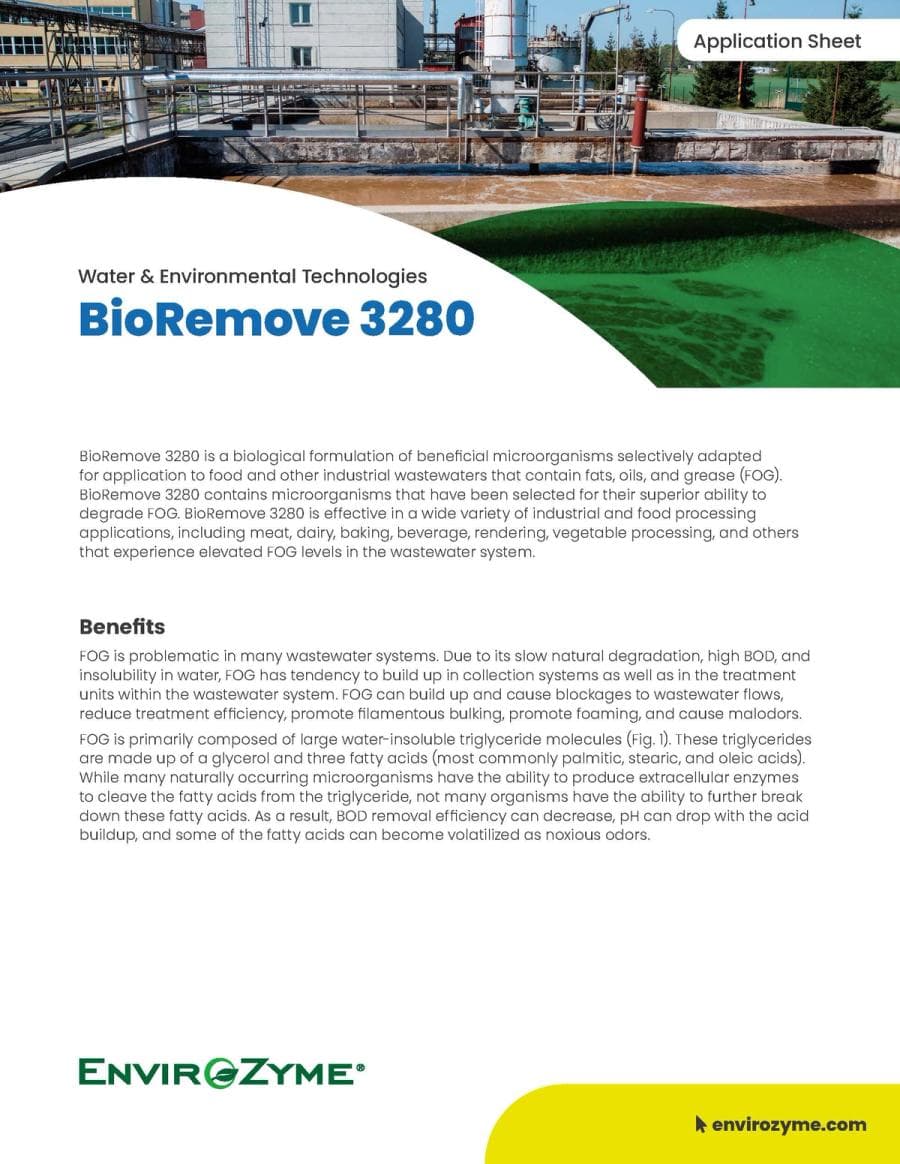 BioRemove 3280 Application Sheet